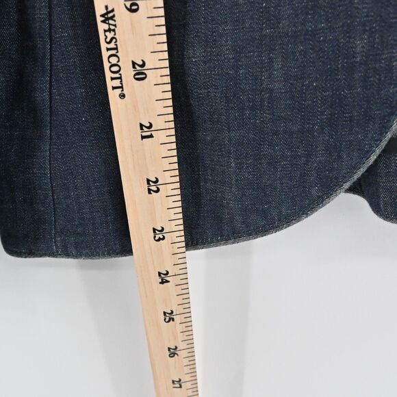 MARC JACOBS Peplum Denim Jacket Stand Collar Size 2 Puff Sleeve Vintage Y2k 00s - Picture 11 of 14